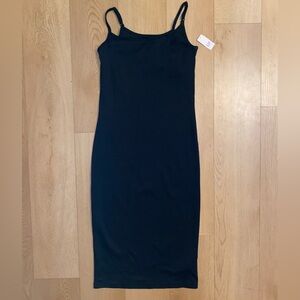 GAP Black Midi Dress with Spaghetti Straps